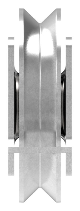 Schiebetorrolle 98mm mit V-Rille, mit einem Kugellager, verzinkt, Tragkraft 200kg
