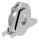 Schiebetorrolle 117mm mit U-Rille 16x10mm, mit einem Kugellager, verzinkt, Tragkraft 220kg