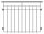Brüstungsgitter aus Stab # 1442, 12mm konisch mit angeschmiedeter Kugel, Rahmen aus Flacheisen 25x8mm, Handlauf: Rohr Ø 42,4mm, im rohen Zustand ST37