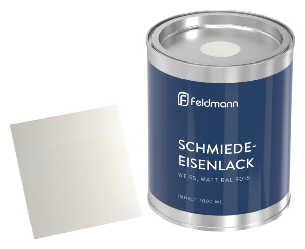 Schmiedeeisenlack weiß matt 1L = RAL: 9016