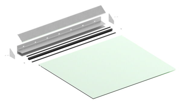Set Angebot eleganza canopy, Profil + Glas 2000mm x 1000mm (VSG 2x8mm TVG mit 1,52mm PVB)  inkl. Versand, bestehend aus