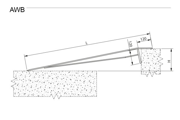 Überfahrbrücke Aluminium | 600 x 1250 mm | Tragkraft 600 kg | Ideal für schwere Fahrzeuge und Güter