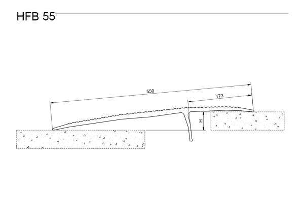 Überfahrbrücke Aluminium | 550 x 1500 mm | Tragkraft 1200 kp | Für LKW & Rampen mit geringen Höhenunterschieden