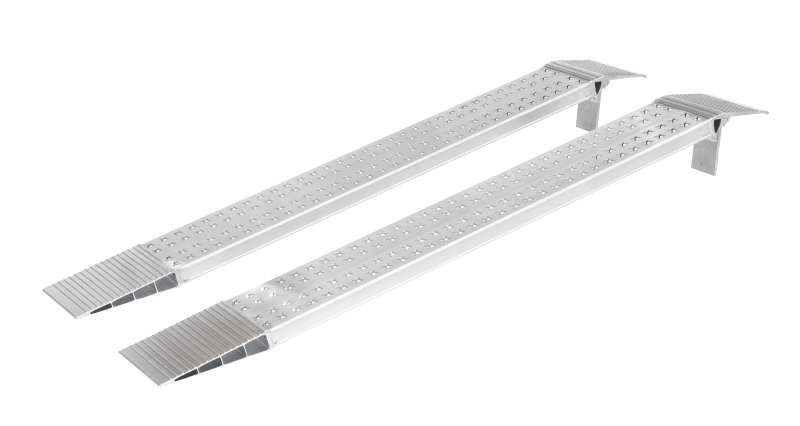 Aluminium Verladeschiene AOS | 2485 x 200 x 60 mm | Schiene mit rutschhemmender Perforierung R12 | Tragkraft 400 kg/Paar | Auffahrrampe