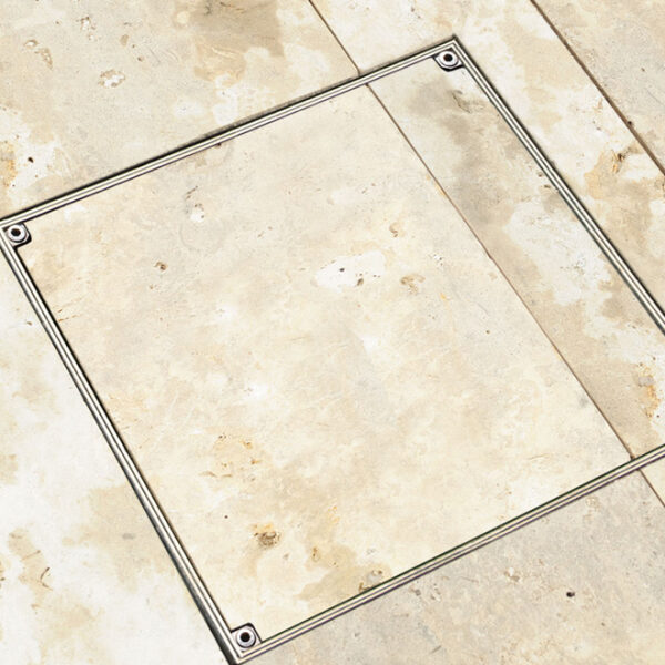 Schachtabdeckung auspflasterbar | PKW befahrbar | Stahl feuerverzinkt | ST-SOLID | 600x600 mm | 800x800 mm | 1000x1000 mm | Kanalabdeckung