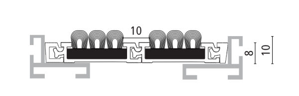Aluminium Eingangsmatte Alu BaseLine | Nadelfilz | 10mm | Sauberlauf Fußmatte nach Maß