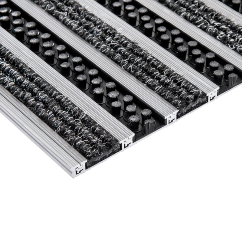 Aluminium Eingangsmatte Alu BaseLine | Nadelfilz & Bürstenleiste | Sauberlauf Fußmatte nach Maß