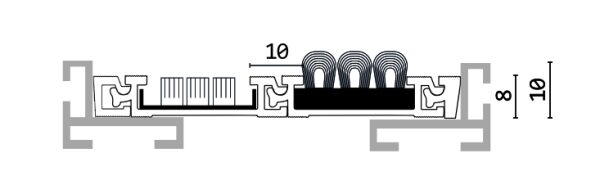 Aluminium Eingangsmatte Alu BaseLine | Nadelfilz & Bürstenleiste | 10mm | Sauberlauf Fußmatte nach Maß