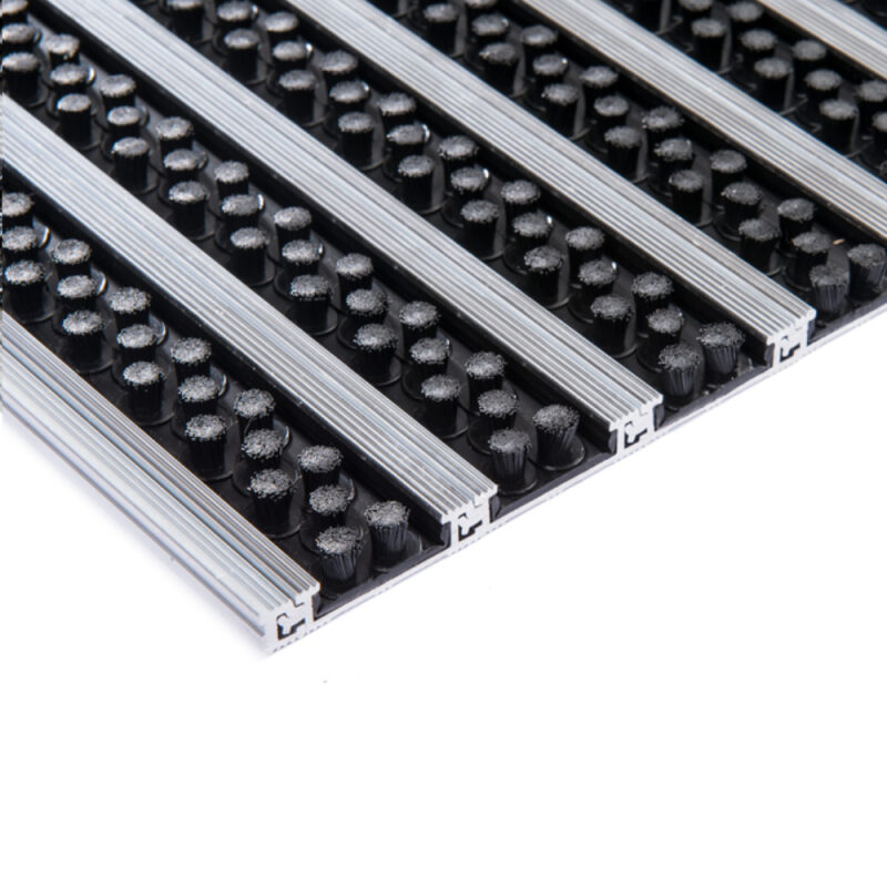 Aluminium Eingangsmatte Alu BaseLine |  Bürstenleiste | 10mm | Sauberlauf Fußmatte nach Maß
