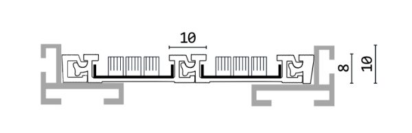 Aluminium Eingangsmatte Alu BaseLine |  Bürstenleiste | 10mm | Sauberlauf Fußmatte nach Maß