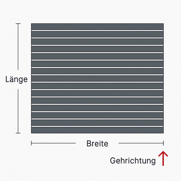 Aluminium Eingangsmatte Alu BaseLine | Gummileiste | 10mm | Sauberlauf Fußmatte nach Maß