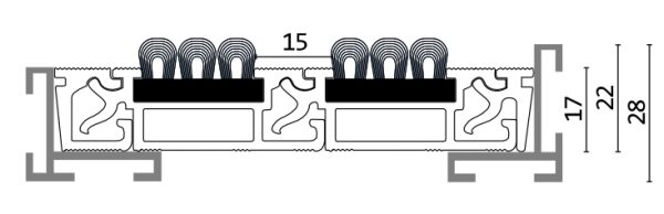 Aluminium Eingangsmatte Alu ProLine | Nadelfilz | Sauberlauf Fußmatte nach Maß