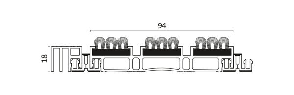 Aluminium Eingangsmatte Alu Link | Nadelfilz | 22mm | Sauberlauf Fußmatte nach Maß