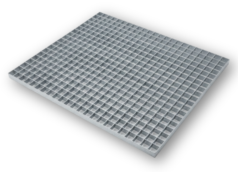 Gitterrost | 1000x1000 mm | 40x3 mm | 30x30 mm | Stahl feuerverzinkt