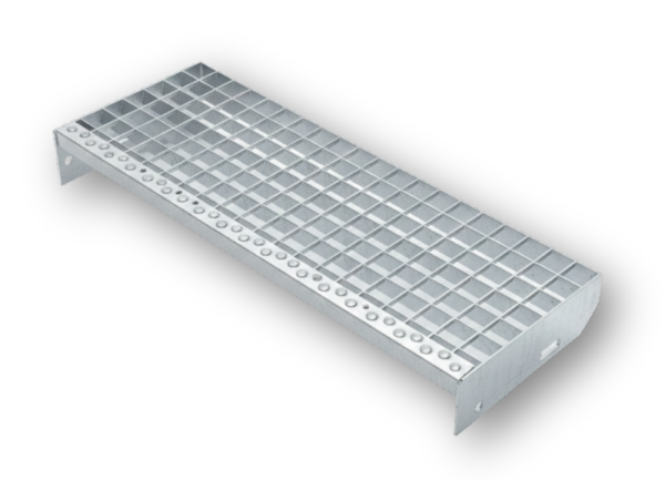 Gitterroststufe | 700x270 mm | 30x2 mm | 30x30 mm | Stahl...