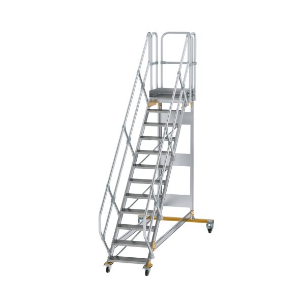 Plattformtreppe 45° fahrbar Stufenbreite 600 mm 12...