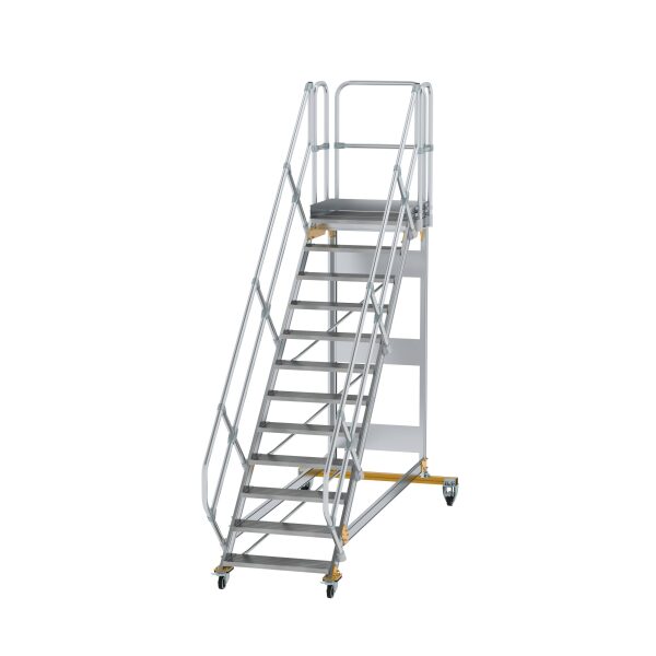 Plattformtreppe 45° fahrbar Stufenbreite 800 mm 12...