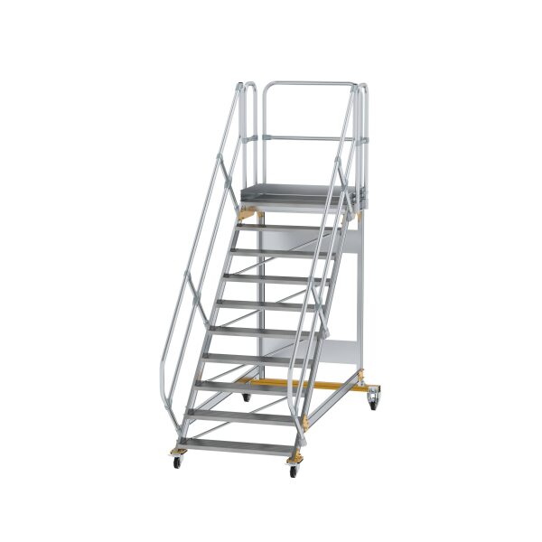 Plattformtreppe 45° fahrbar Stufenbreite 1000mm 10...