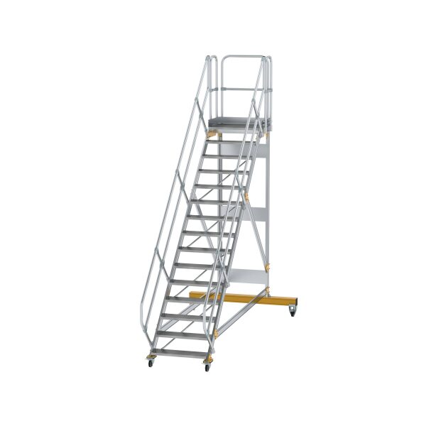 Plattformtreppe 45° fahrbar Stufenbreite 800 mm 15...