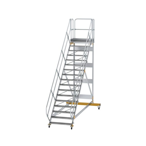 Plattformtreppe 45° fahrbar Stufenbreite 1000mm 17...