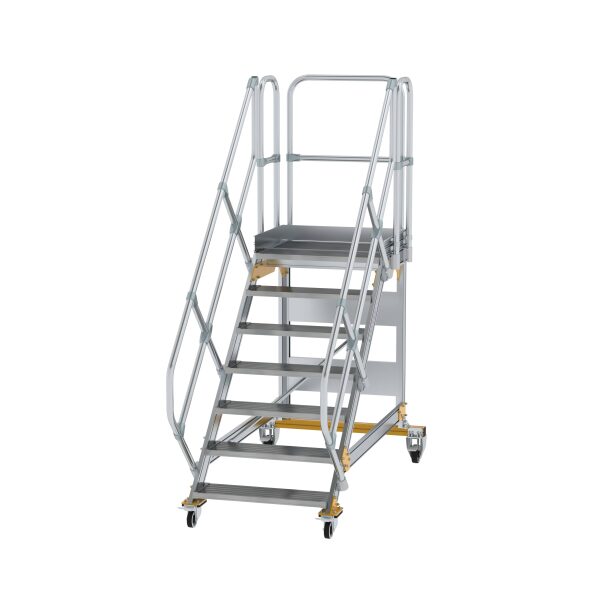 Plattformtreppe 45° fahrbar Stufenbreite 800 mm 7...