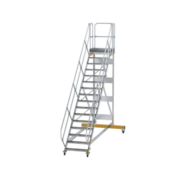 Plattformtreppe 45° fahrbar Stufenbreite 800 mm 16...