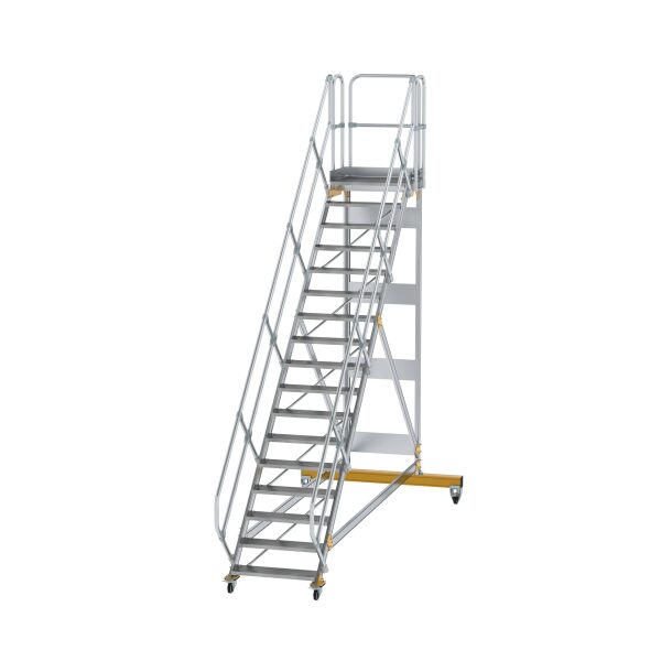 Plattformtreppe 45° fahrbar Stufenbreite 800 mm 17...