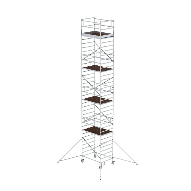 Rollgerüst 1,35 x 1,80 m mit Ausleger & Doppel-Plattform Plattformhöhe 9,35 m