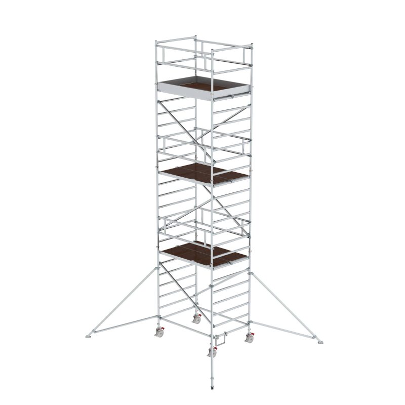 Rollgerüst 1,35 x 1,80 m mit Ausleger & Doppel-Plattform Plattformhöhe 6,35 m