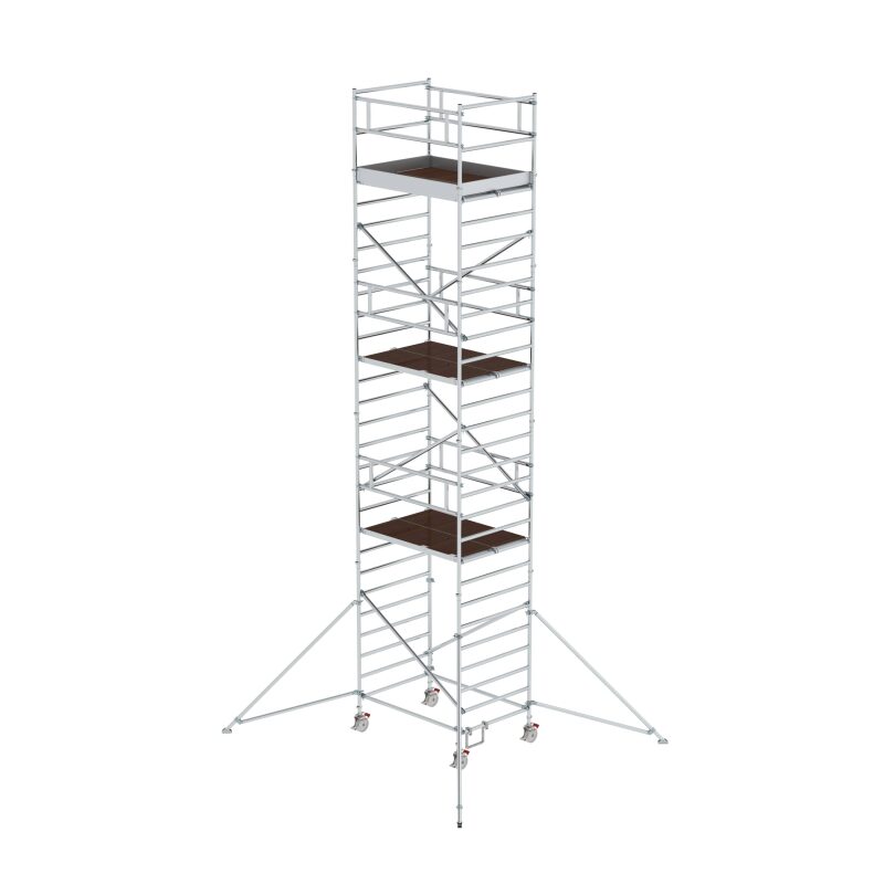 Rollgerüst 1,35 x 1,80 m mit Ausleger & Doppel-Plattform Plattformhöhe 7,35 m