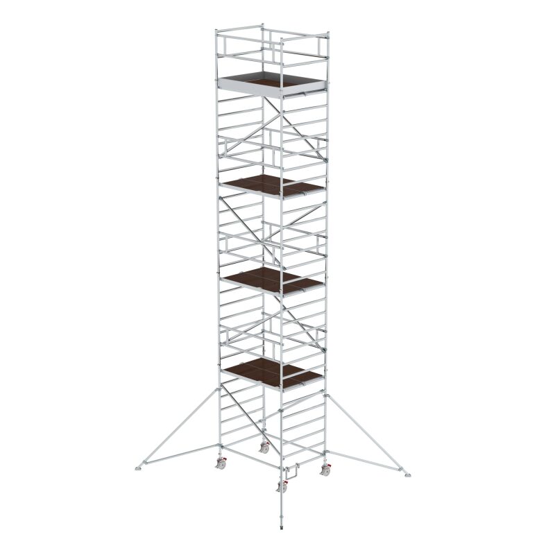 Rollgerüst 1,35 x 1,80 m mit Ausleger & Doppel-Plattform Plattformhöhe 8,35 m