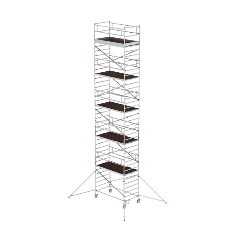 Rollgerüst 1,35 x 2,45 m mit Ausleger & Doppel-Plattform Plattformhöhe 10,35 m