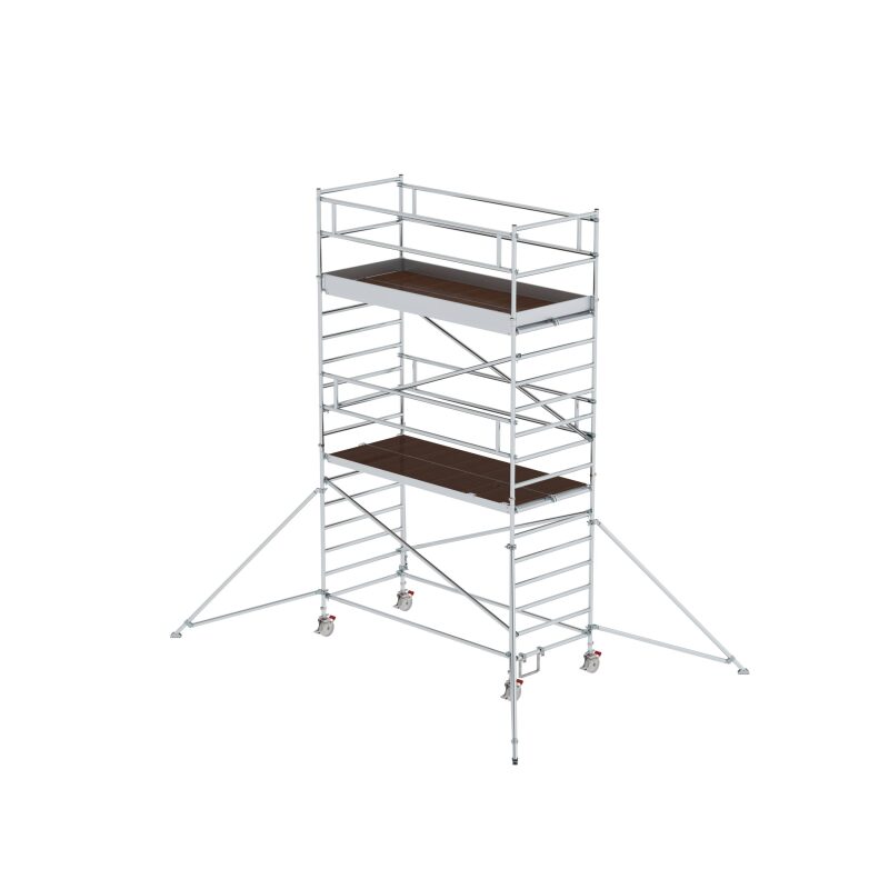 Rollgerüst 1,35 x 3,0 m mit Ausleger & Doppel-Plattform Plattformhöhe 4,35 m