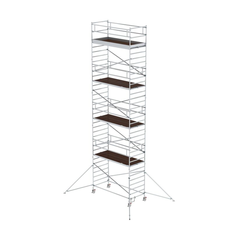 Rollgerüst 1,35 x 3,0 m mit Ausleger & Doppel-Plattform Plattformhöhe 9,35 m