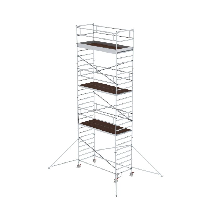 Rollgerüst 1,35 x 3,0 m mit Ausleger & Doppel-Plattform Plattformhöhe 7,35 m