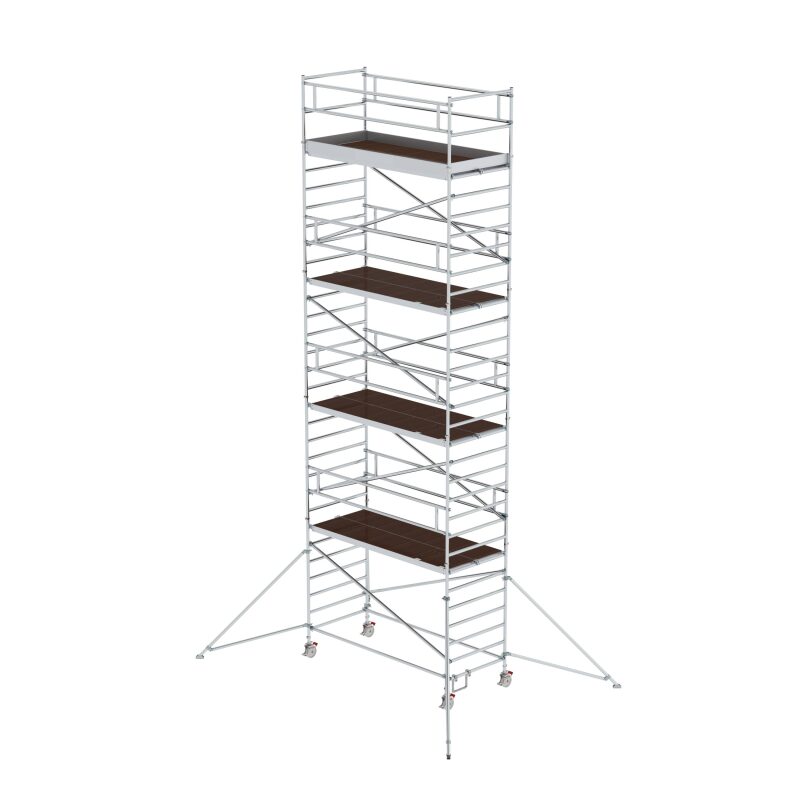 Rollgerüst 1,35 x 3,0 m mit Ausleger & Doppel-Plattform Plattformhöhe 8,35 m