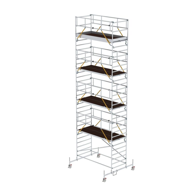 Rollgerüst SG 1,35 x 3,0 m mit Fahrbalken und Doppel-Plattform Plattformhöhe 8,58 m