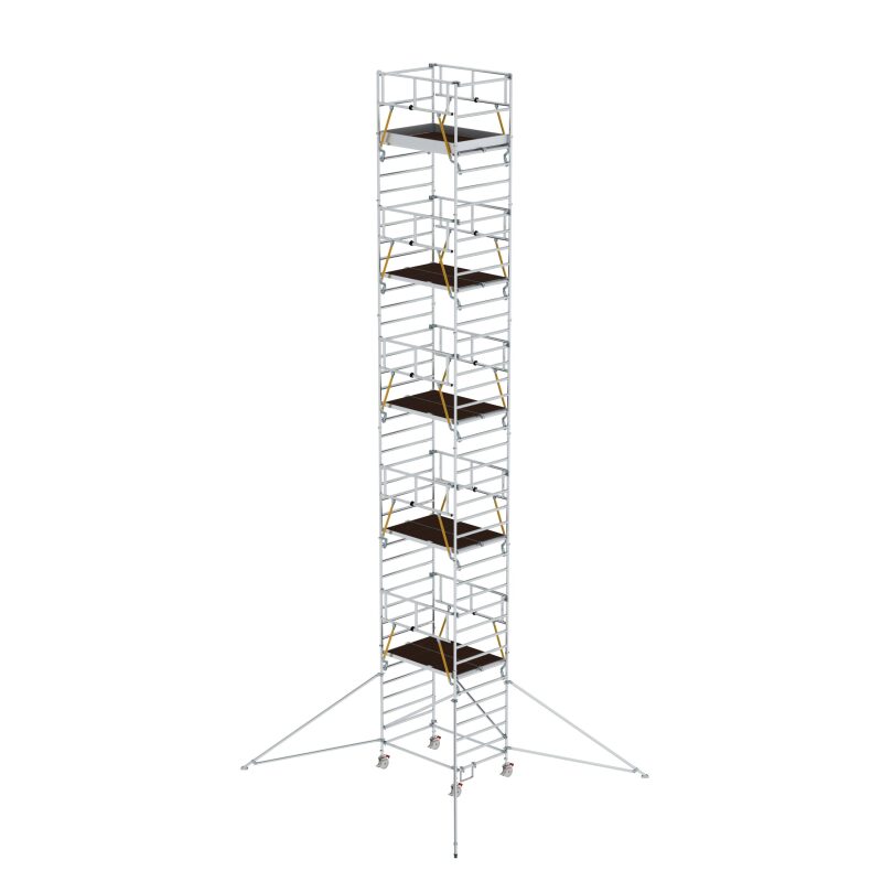 Rollgerüst SG 1,35 x 1,80 m mit Ausleger & Doppel-Plattform Plattformhöhe 11,47 m