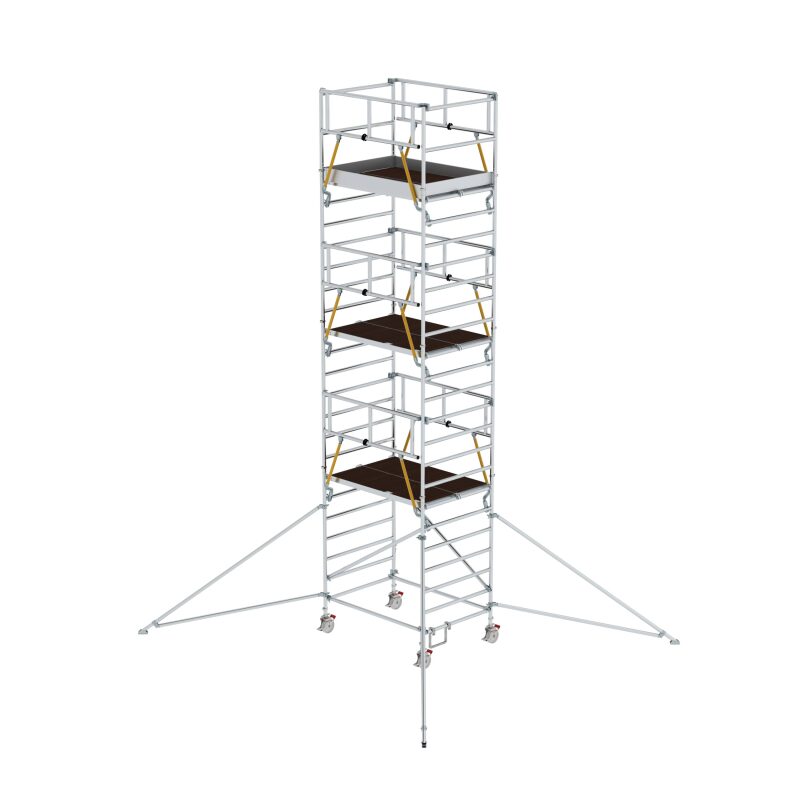 Rollgerüst SG 1,35 x 1,80 m mit Ausleger & Doppel-Plattform Plattformhöhe 6,43 m