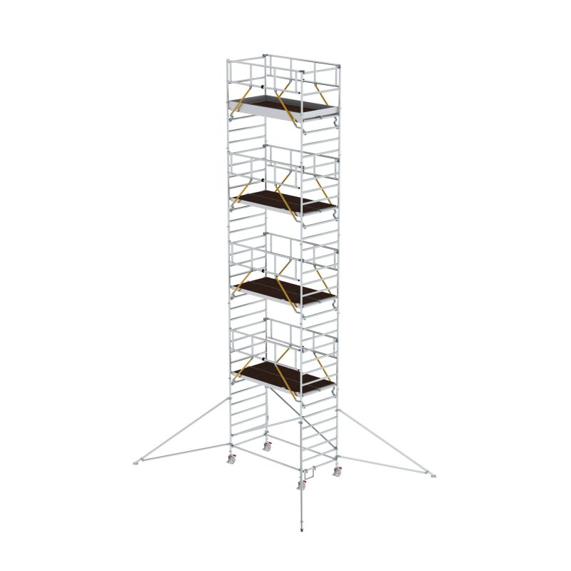 Rollgerüst SG 1,35 x 2,45 m mit Ausleger & Doppel-Plattform Plattformhöhe 9,51 m