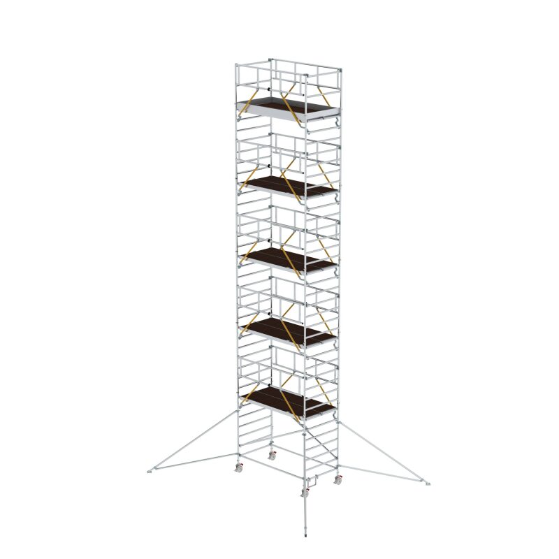 Rollgerüst SG 1,35 x 2,45 m mit Ausleger & Doppel-Plattform Plattformhöhe 10,35 m