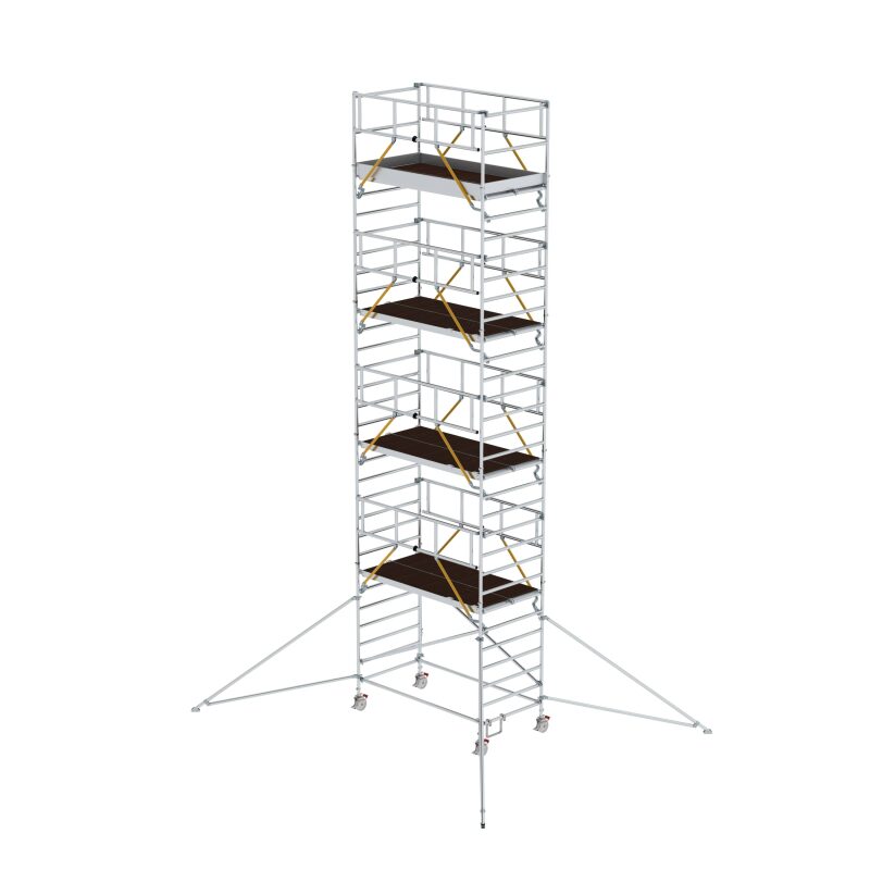 Rollgerüst SG 1,35 x 2,45 m mit Ausleger & Doppel-Plattform Plattformhöhe 8,39 m