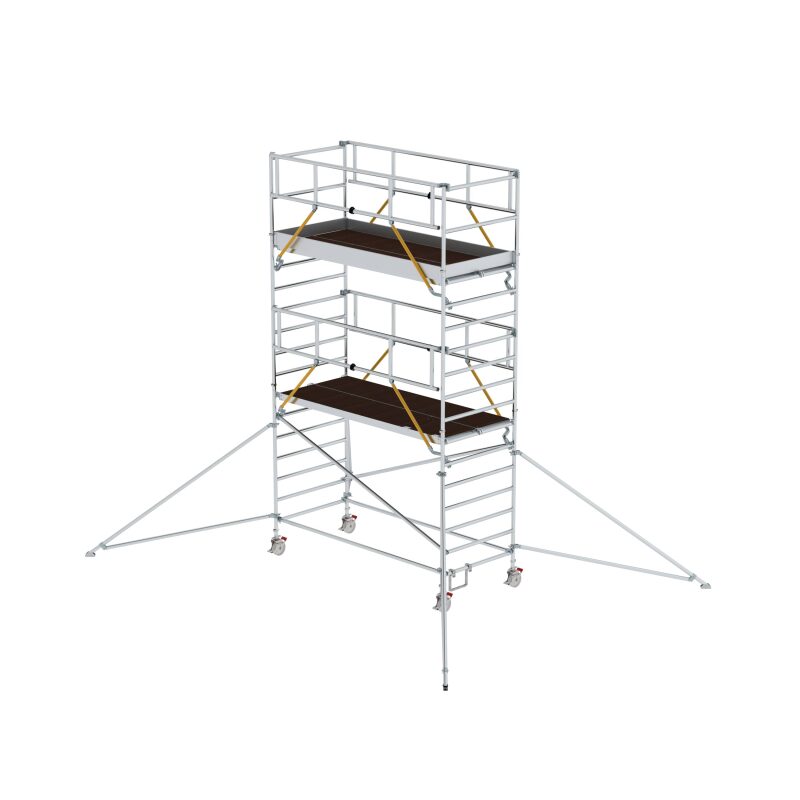 Rollgerüst SG 1,35 x 3,0 m mit Ausleger & Doppel-Plattform Plattformhöhe 4,47 m