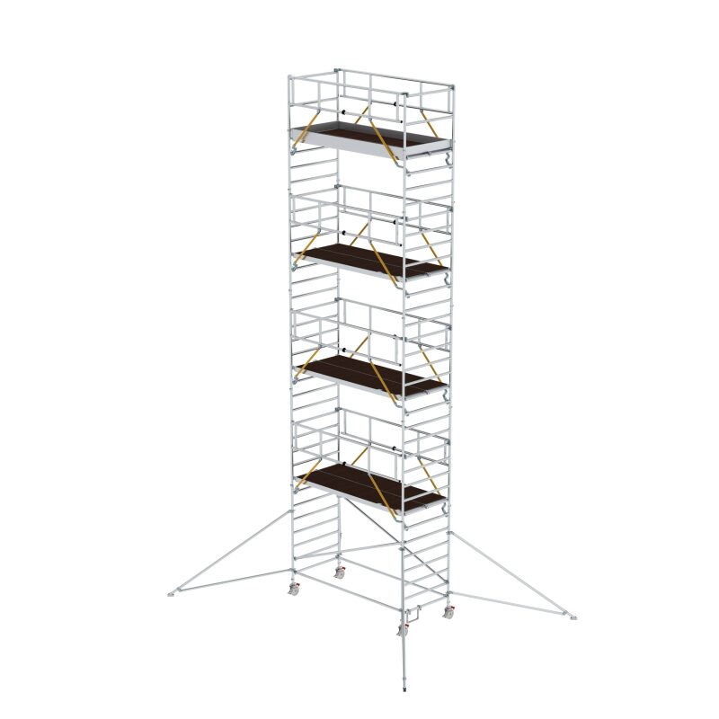 Rollgerüst SG 1,35 x 3,0 m mit Ausleger & Doppel-Plattform Plattformhöhe 9,51 m