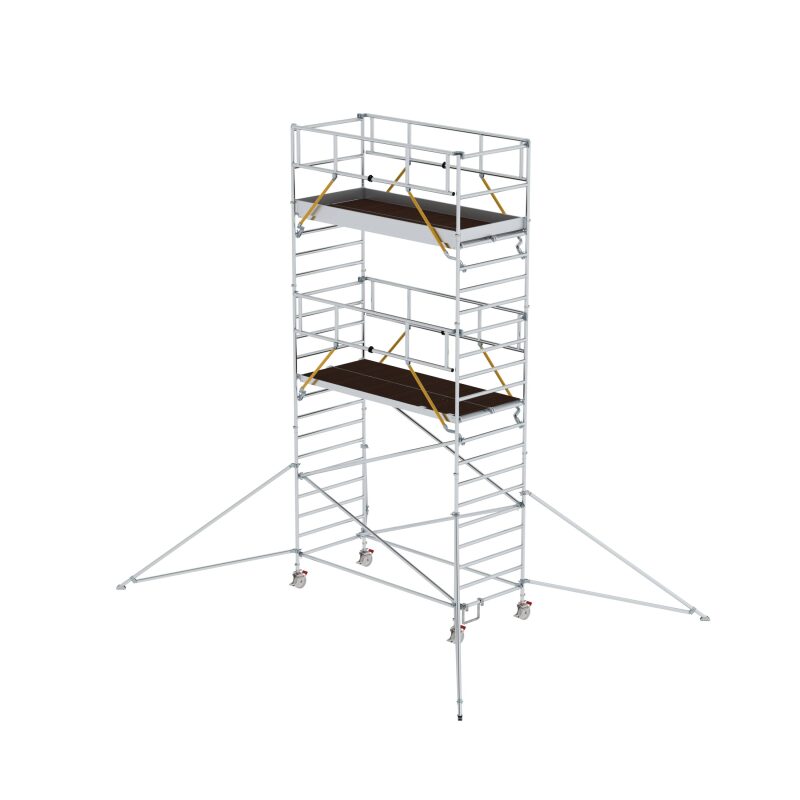 Rollgerüst SG 1,35 x 3,0 m mit Ausleger & Doppel-Plattform Plattformhöhe 5,59 m