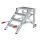 Arbeitspodest fahrbar, Stufenbreite 600 mm, Stahl-Gitterrost 4 Stufen
