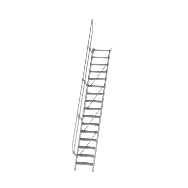 Treppe 60° Stufenbreite 600 mm 16 Stufen Aluminium...