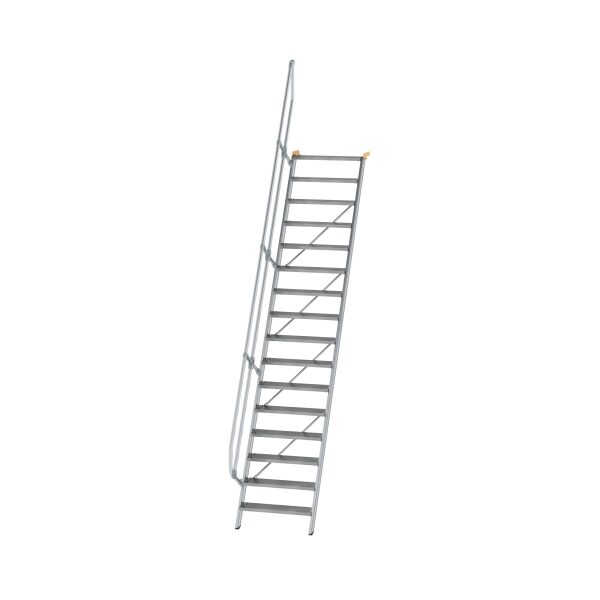 Treppe 60° Stufenbreite 800 mm 16 Stufen Aluminium...