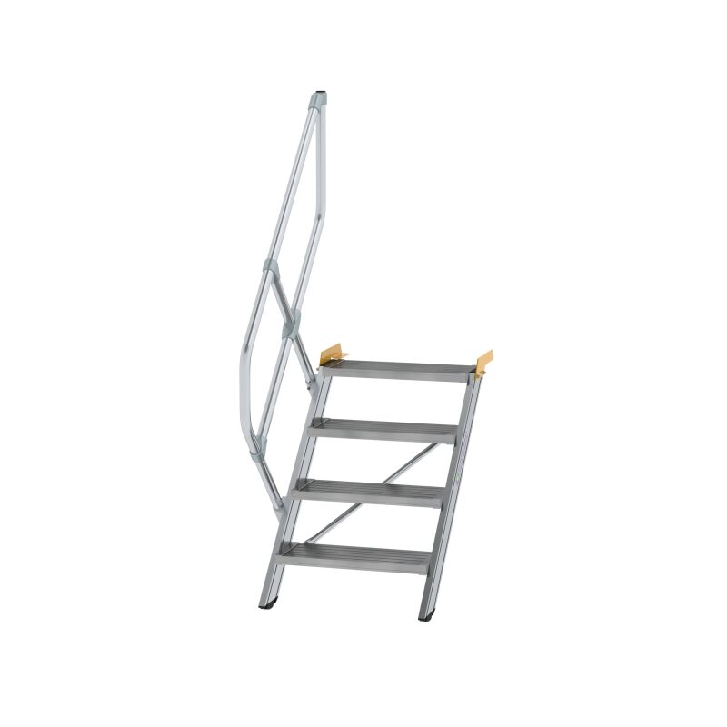 Treppe 45° Stufenbreite 600 mm 4 Stufen Aluminium geriffelt