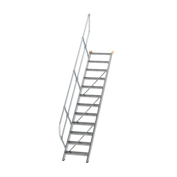 Treppe 45° Stufenbreite 600 mm 12 Stufen Aluminium...